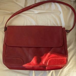 Francescobiasia, genuine leather crimson red shoulder bag